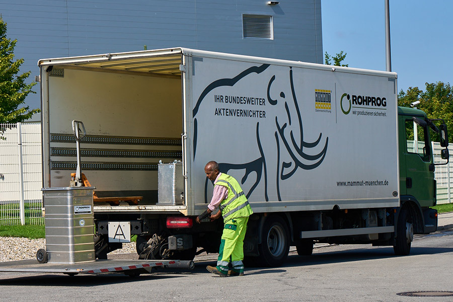 ROHPROG Transport für Aktenvernichtung